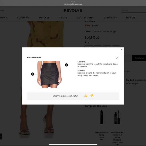 Revolve Nili Lotan Ilona Skirt in Camo,Neutral,Yellow Size 2 Like New OOS - Picture 7 of 7